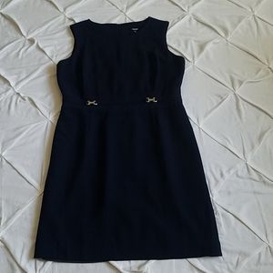 Classic Navy Blue Sleeveless Dress (12)